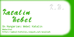 katalin webel business card